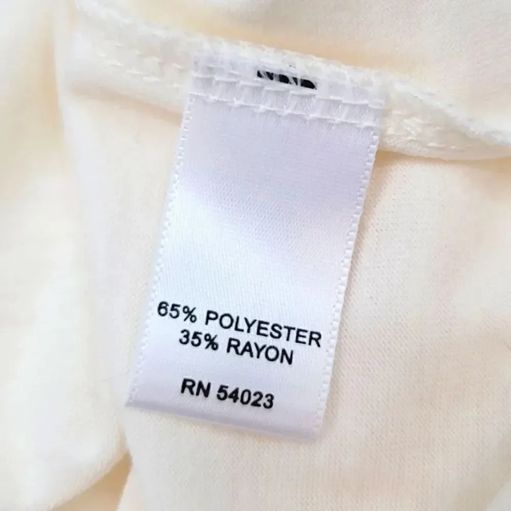 NEW Vintage Y2K Banana Republic Ruffle Pleat Flutter Sleeve Top In Ivory Size XS